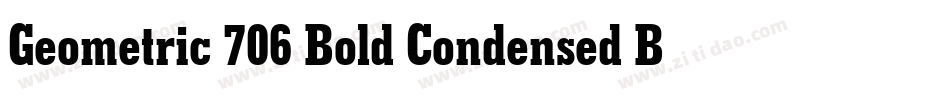 Geometric 706 Bold Condensed BT字体转换